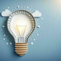 AI generated illustration light bulb for growing business photo