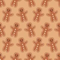Seamless pattern with Christmas cookies vector