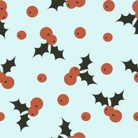 Seamless pattern with berries vector