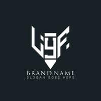 LYF abstract letter logo. LYF creative monogram initials letter logo concept. LYF Unique modern flat abstract vector letter logo design.