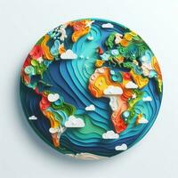 AI generated illustration of colorful earth photo