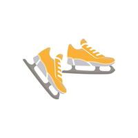 Ice skates icon set. Flat set of ice skates vector icons for web design. Winter sports shoe pair for ice skating competition isolated