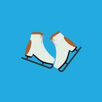 Ice skates icon set. Flat set of ice skates vector icons for web design. Winter sports shoe pair for ice skating competition isolated