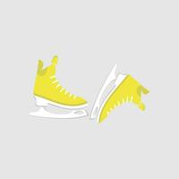 Ice skates icon set. Flat set of ice skates vector icons for web design. Winter sports shoe pair for ice skating competition isolated