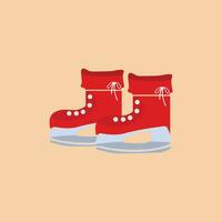 Ice skates icon set. Flat set of ice skates vector icons for web design. Winter sports shoe pair for ice skating competition isolated