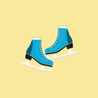 Ice skates icon set. Flat set of ice skates vector icons for web design. Winter sports shoe pair for ice skating competition isolated