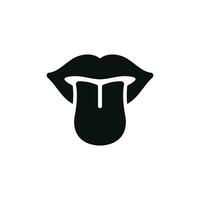 Tongue icon isolated on white background vector