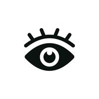 icono de ojo aislado sobre fondo blanco vector