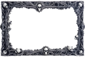 ai gegenereerd schedel 3d grens kader PNG transparant achtergrond