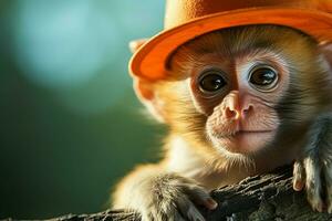 ai generado linda pequeño bebé cabra en el campo ai generado foto