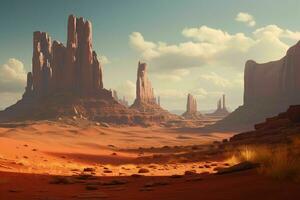 AI generated The surreal landscapes of Monument Valley USA photo