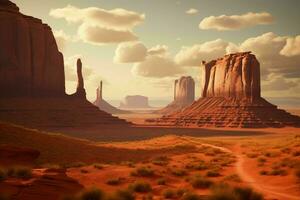 AI generated The surreal landscapes of Monument Valley USA photo