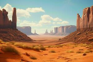 AI generated The surreal landscapes of Monument Valley USA photo