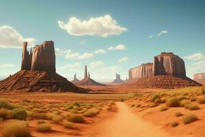 AI generated The surreal landscapes of Monument Valley USA photo