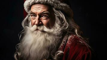 AI generated Studio portrait of Santa Claus photo