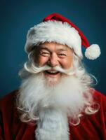 AI generated Studio portrait of Santa Claus photo