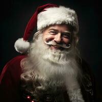 AI generated Studio portrait of Santa Claus photo