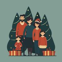 Family collection flat illustration vector