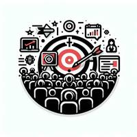 AI generated Illustration for audience target. photo