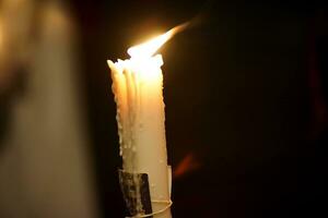 semana santa, a flame in the holy night photo