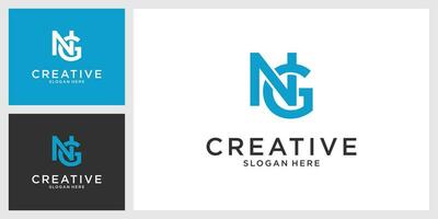 Initial letter NG or GN logo design vector. vector