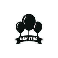 New year balloon icon isolated on white background vector