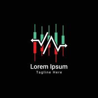 Forex trading vector logo design. fully editable high quality. Logo candlestick trading chart analyzing in forex.