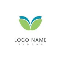 Leaf logo vector template element symbol design