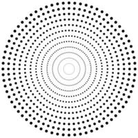 negro puntos espiral diseño en blanco antecedentes vector