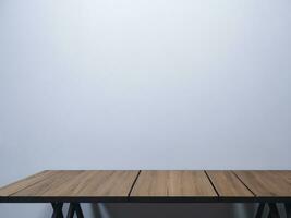 AI generated Empty Wooden table on the White background Close up view. High quality photo