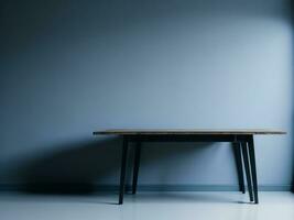 AI generated Empty Wooden table on the White background Close up view. High quality photo