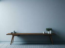 AI generated Empty Wooden table on the White background Close up view. High quality photo