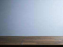 AI generated Empty Wooden table on the White background Close up view. High quality photo