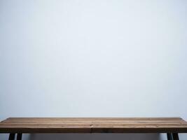 AI generated Empty Wooden table on the White background Close up view. High quality photo