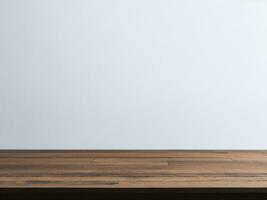 AI generated Empty Wooden table on the White background Close up view. High quality photo