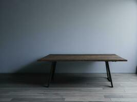 AI generated Empty Wooden table on the White background Close up view. High quality photo