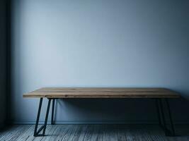 AI generated Empty Wooden table on the White background Close up view. High quality photo