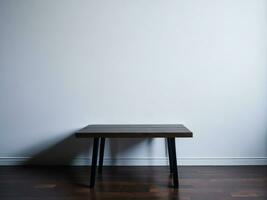 AI generated Empty Wooden table on the White background Close up view. High quality photo