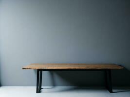 AI generated Empty Wooden table on the White background Close up view. High quality photo