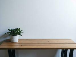 AI generated Empty Wooden table on the White background Close up view. High quality photo