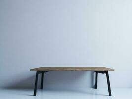 AI generated Empty Wooden table on the White background Close up view. High quality photo