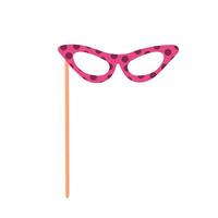 Carnival party mask. Eyeglasses on stick. vector