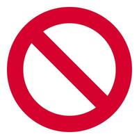 Red prohibition symbol. prohibition icon isolated on white background. Vector design for signs