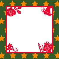 Christmas background in red, yellow, green, white free copy space area. has various attractive christmas icons, vector templates for banner, poster, greeting card, social media.