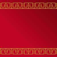 red chinese new year background with gold line decoration. vector design for poster, greeting card, social media, web, banner.