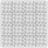 Black and white seamless square cell grid pattern background vector