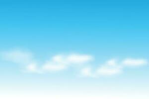 Background with white clouds on blue sky vector design.