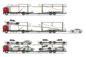 Car Transport Trailer Truck vector