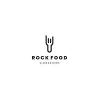 simple Rock fork, Cool fork, hard fork logo design on isolated background vector