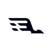 Letter E Eagle Logo vector